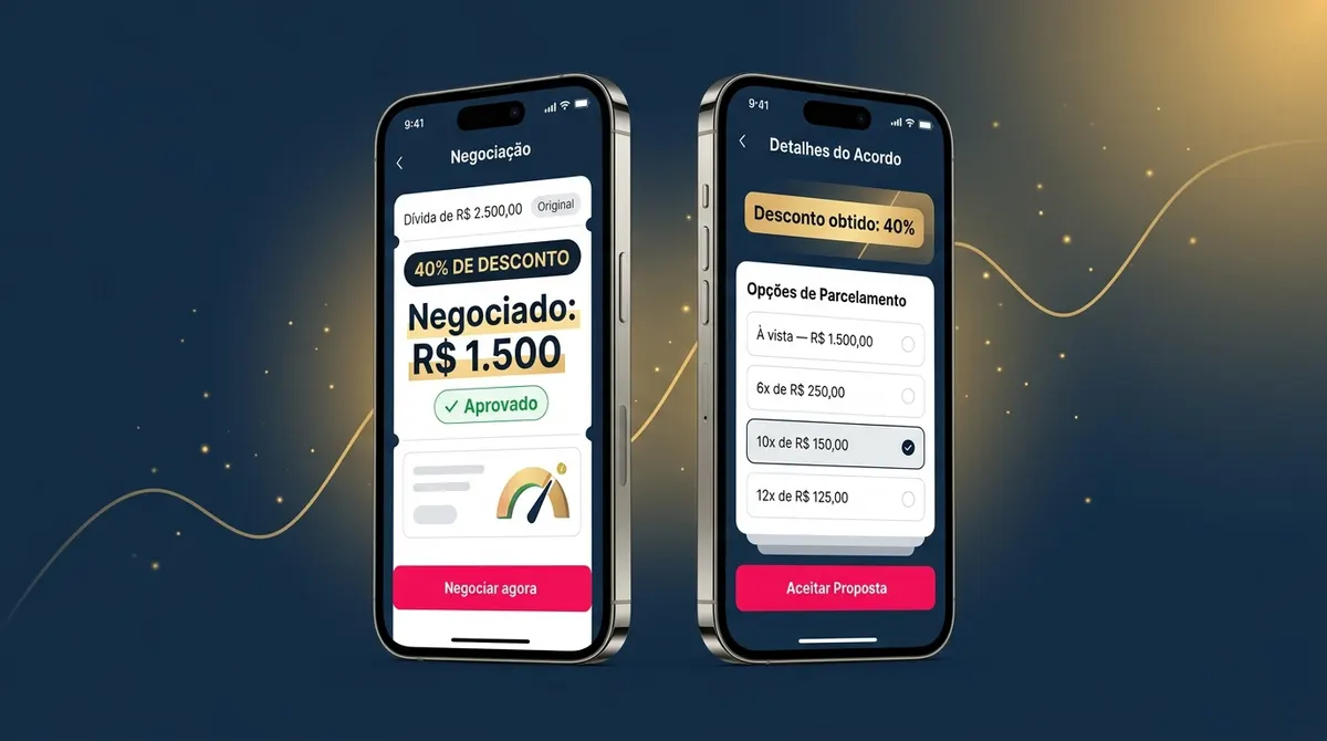 Exemplo de negociação e redução de débito aprovada